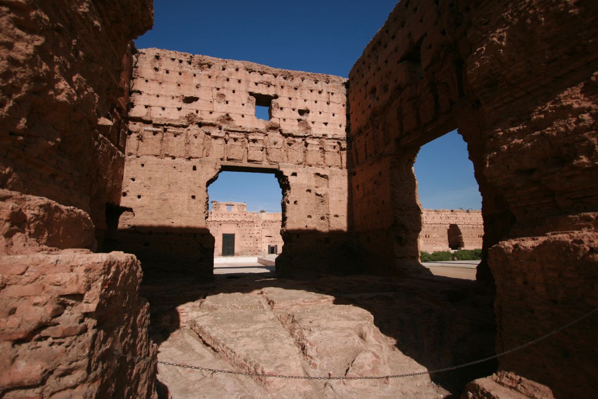 Ruines du pavillon des audiences où le sultan recevait ses sujets<br>...